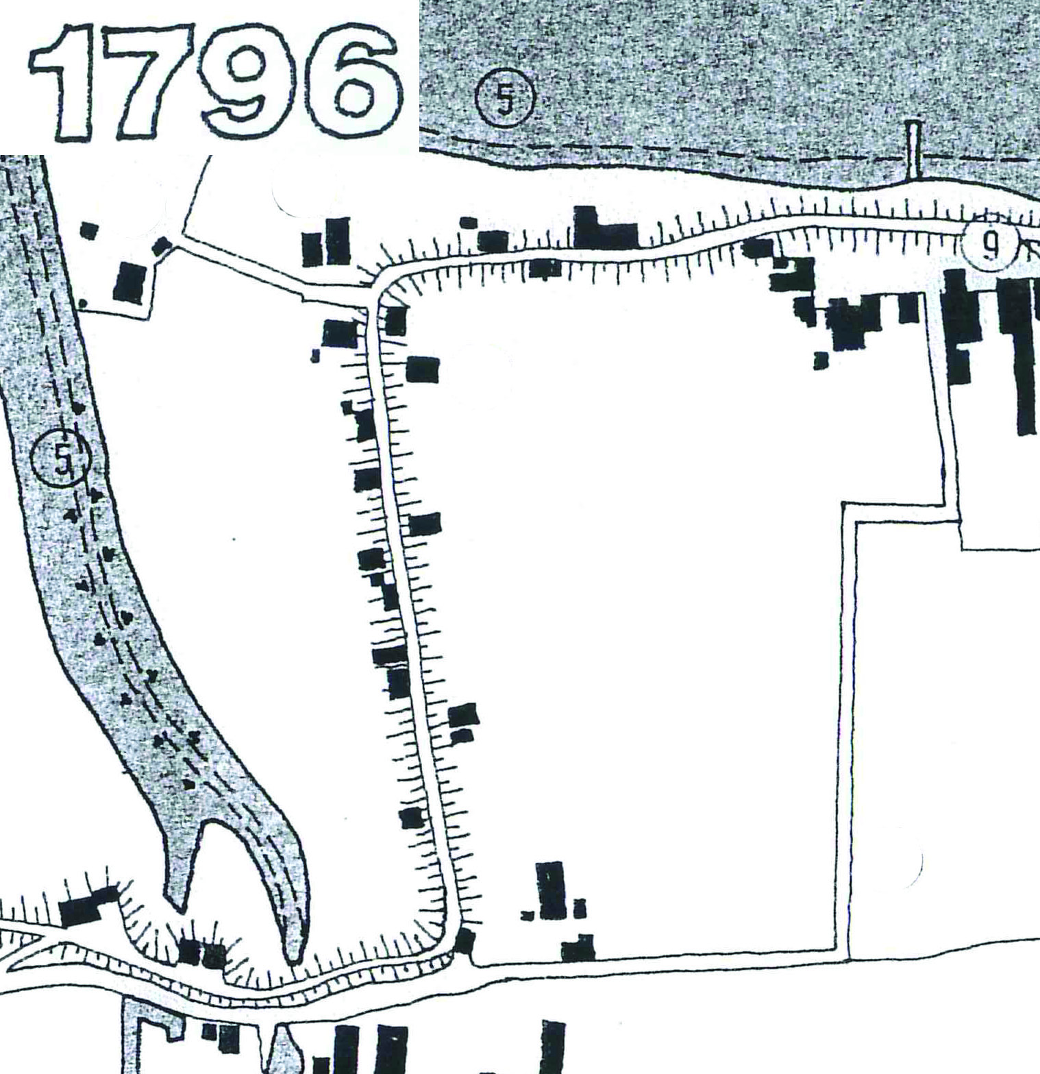 Siedlungsentwicklung Brake 1796